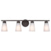 Myhouse Lighting Kichler - 55122BK - Four Light Bath - Stamos - Black