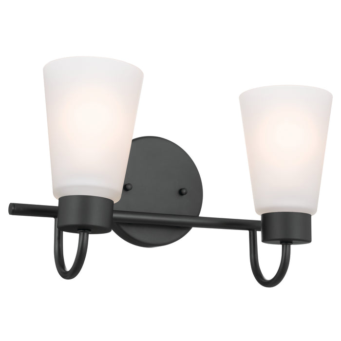 Myhouse Lighting Kichler - 55125BK - Two Light Bath - Erma - Black