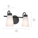 Myhouse Lighting Kichler - 55125BK - Two Light Bath - Erma - Black