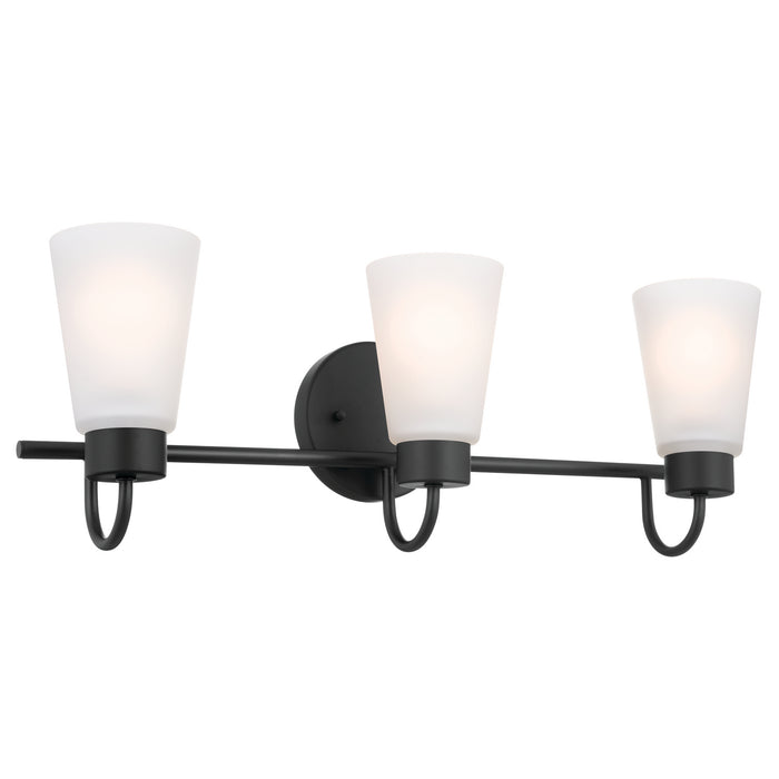 Myhouse Lighting Kichler - 55126BK - Three Light Bath - Erma - Black