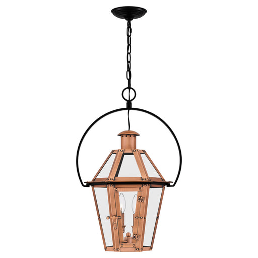 Myhouse Lighting Quoizel - BURD1916AC - Two Light Outdoor Hanging Lantern - Burdett - Aged Copper