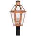 Myhouse Lighting Quoizel - BURD9015AC - Three Light Outdoor Post Lantern - Burdett - Aged Copper