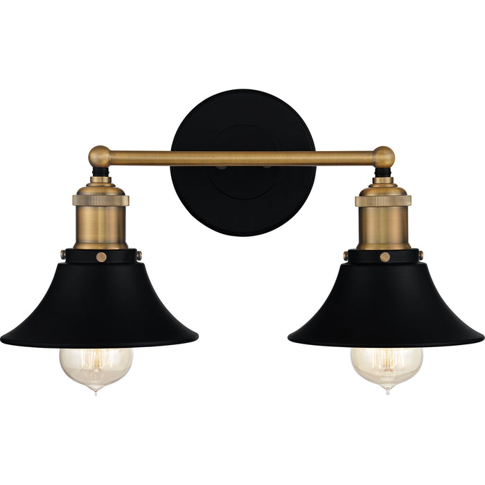 Myhouse Lighting Quoizel - TRF8615MBK - Two Light Bath - Trafalgar - Matte Black