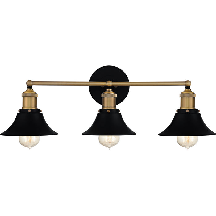 Myhouse Lighting Quoizel - TRF8624MBK - Three Light Bath - Trafalgar - Matte Black