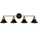 Myhouse Lighting Quoizel - TRF8633MBK - Four Light Bath - Trafalgar - Matte Black