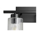 Myhouse Lighting Quorum - 501-2-69 - Two Light Vanity - Ladin - Textured Black w/ Clear Fluted Glass