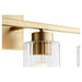 Myhouse Lighting Quorum - 501-4-280 - Four Light Vanity - Ladin - Aged Brass w/ Clear Fluted Glass