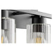 Myhouse Lighting Quorum - 501-4-69 - Four Light Vanity - Ladin - Textured Black w/ Clear Fluted Glass