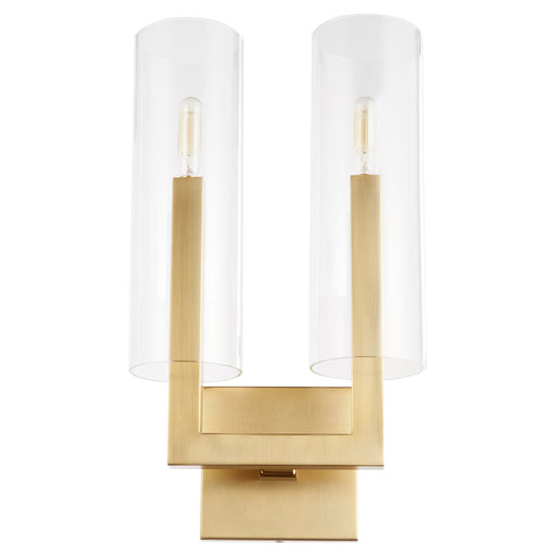 Myhouse Lighting Quorum - 5277-2-80 - Two Light Wall Mount - Harbin - Aged Brass