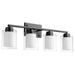 Myhouse Lighting Quorum - 582-4-59 - Four Light Vanity - 582 Vanities - Matte Black