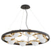 Myhouse Lighting Quorum - 606-8-6980 - Eight Light Chandelier - Nimbus - Textured Black w/ Aged Brass