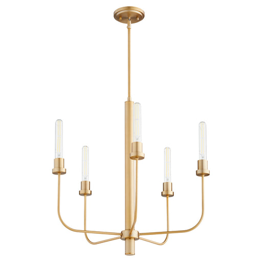 Myhouse Lighting Quorum - 612-5-80 - Five Light Chandelier - Sheridan - Aged Brass