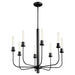 Myhouse Lighting Quorum - 612-8-59 - Eight Light Chandelier - Sheridan - Matte Black