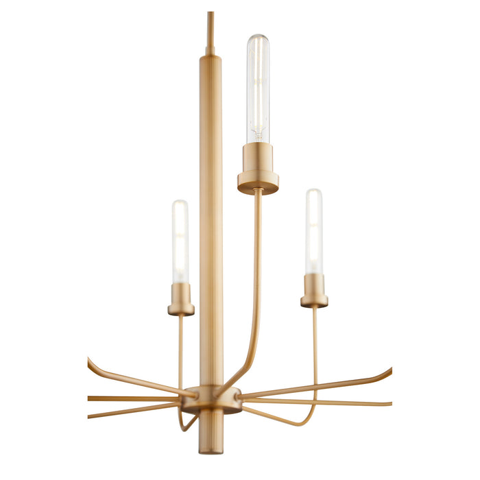 Myhouse Lighting Quorum - 612-8-80 - Eight Light Chandelier - Sheridan - Aged Brass