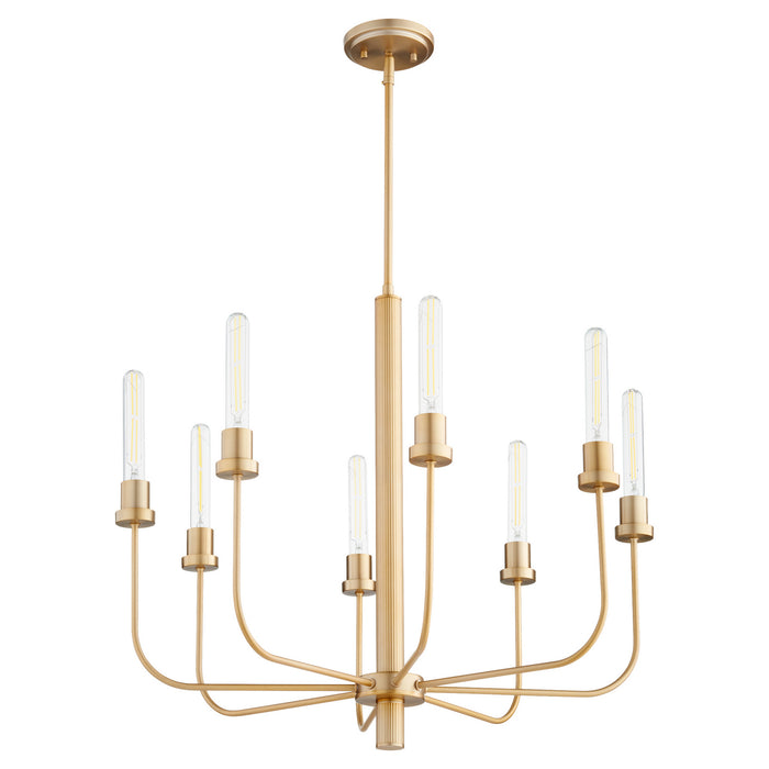 Myhouse Lighting Quorum - 612-8-80 - Eight Light Chandelier - Sheridan - Aged Brass