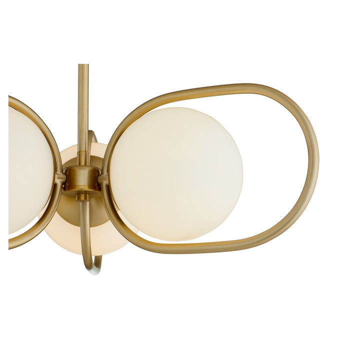 Myhouse Lighting Quorum - 6137-3-80 - Three Light Chandelier - Belmont - Aged Brass