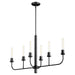 Myhouse Lighting Quorum - 622-6-59 - Six Light Chandelier - Sheridan - Matte Black