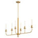 Myhouse Lighting Quorum - 622-6-80 - Six Light Chandelier - Sheridan - Aged Brass