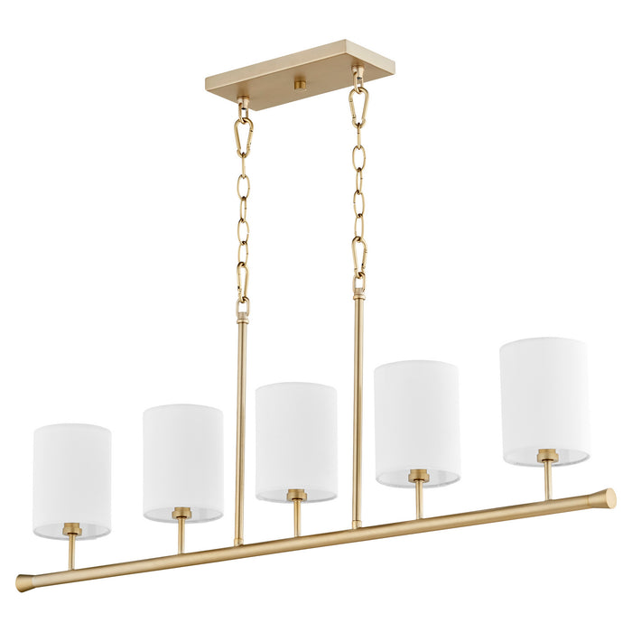 Myhouse Lighting Quorum - 647-5-80 - Five Light Chandelier - Harmony - Aged Brass