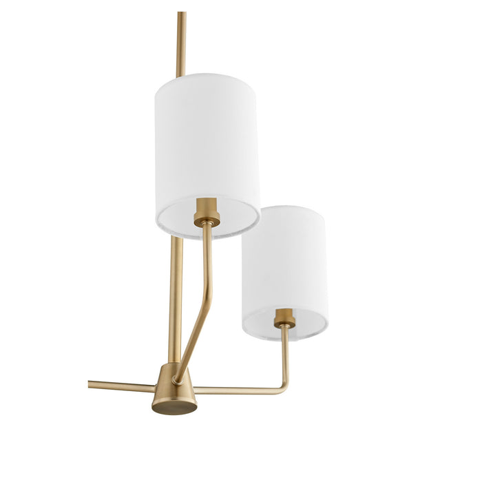 Myhouse Lighting Quorum - 657-3-80 - Three Light Chandelier - Harmony - Aged Brass