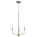 Myhouse Lighting Quorum - 657-3-80 - Three Light Chandelier - Harmony - Aged Brass