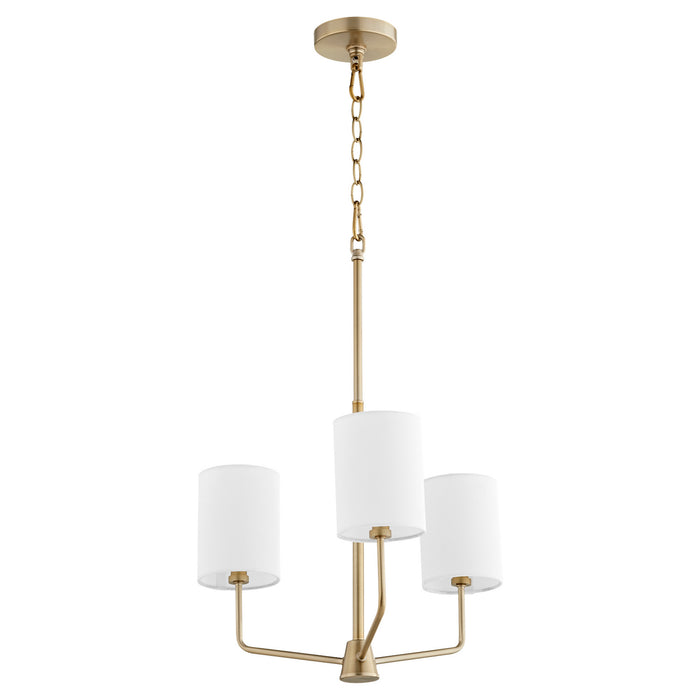 Myhouse Lighting Quorum - 657-3-80 - Three Light Chandelier - Harmony - Aged Brass