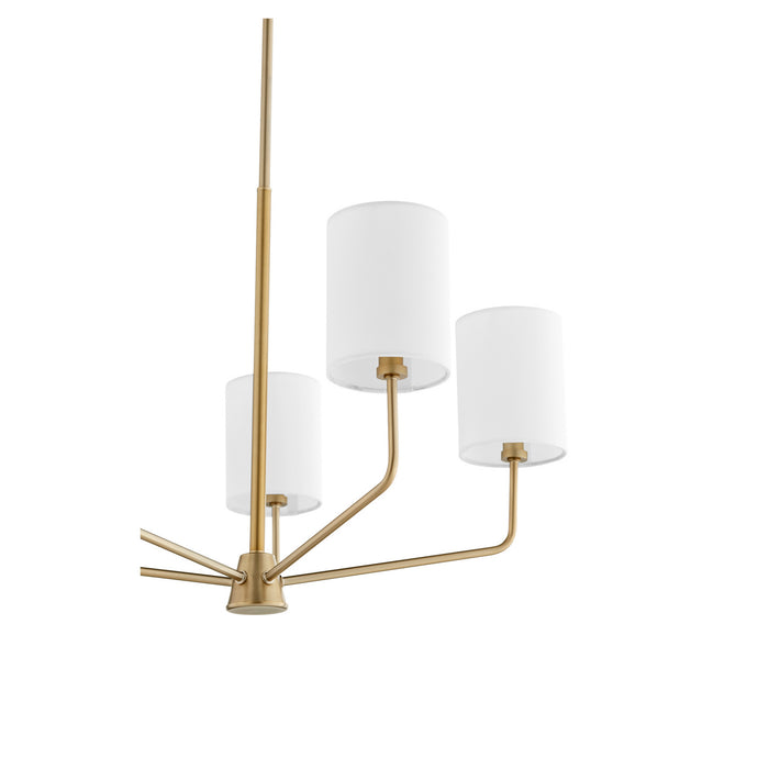 Myhouse Lighting Quorum - 657-5-80 - Five Light Chandelier - Harmony - Aged Brass