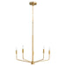 Myhouse Lighting Quorum - 657-5-80 - Five Light Chandelier - Harmony - Aged Brass