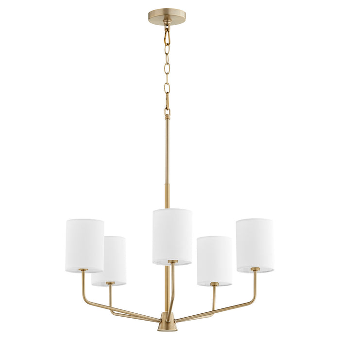 Myhouse Lighting Quorum - 657-5-80 - Five Light Chandelier - Harmony - Aged Brass