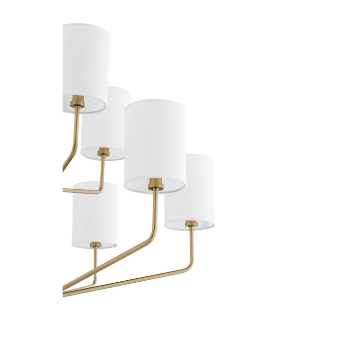 Myhouse Lighting Quorum - 657-9-80 - Nine Light Chandelier - Harmony - Aged Brass