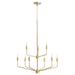 Myhouse Lighting Quorum - 657-9-80 - Nine Light Chandelier - Harmony - Aged Brass