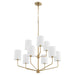 Myhouse Lighting Quorum - 657-9-80 - Nine Light Chandelier - Harmony - Aged Brass