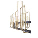 Myhouse Lighting Quorum - 66-8-6980 - Eight Light Chandelier - Howe - Textured Black w/ Aged Brass