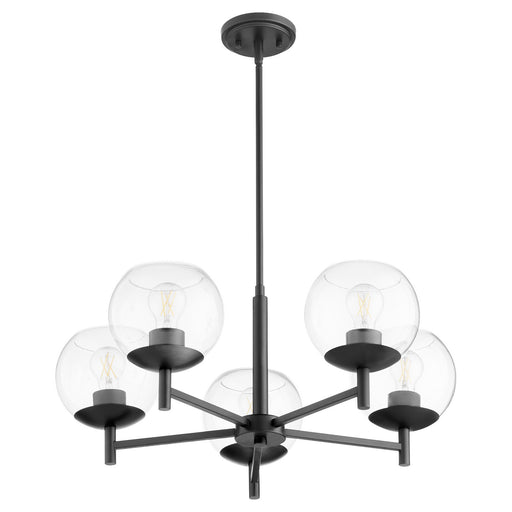 Myhouse Lighting Quorum - 678-5-59 - Five Light Chandelier - Lyon - Matte Black