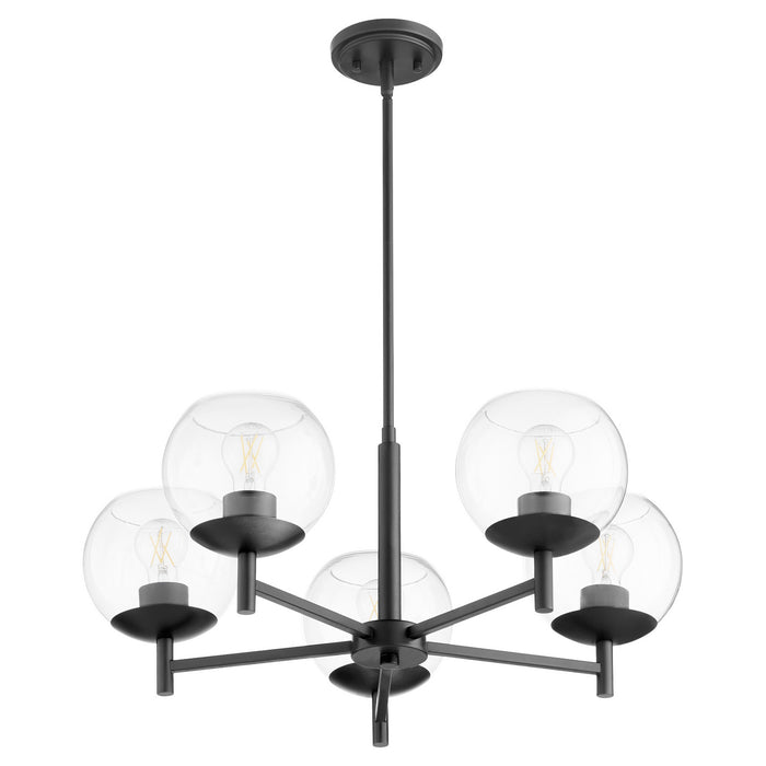 Myhouse Lighting Quorum - 678-5-59 - Five Light Chandelier - Lyon - Matte Black