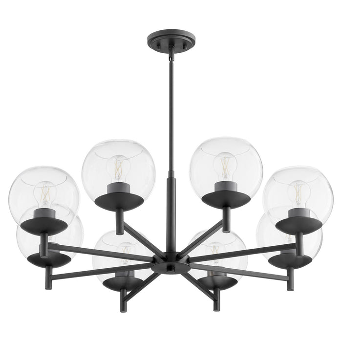 Myhouse Lighting Quorum - 678-8-59 - Eight Light Chandelier - Lyon - Matte Black