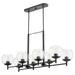 Myhouse Lighting Quorum - 688-8-59 - Eight Light Chandelier - Lyon - Matte Black