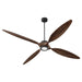 Myhouse Lighting Quorum - 28804-59 - 80"Ceiling Fan - Papillon - Matte Black