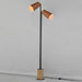 Myhouse Lighting Maxim - 10099WWDTN - LED Floor Lamp - Scout - Weathered Wood / Tan Leather