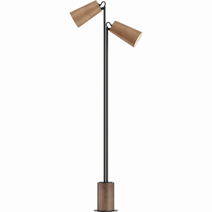 Myhouse Lighting Maxim - 10099WWDTN - LED Floor Lamp - Scout - Weathered Wood / Tan Leather