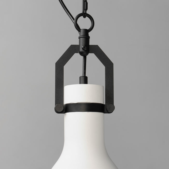 Myhouse Lighting Maxim - 12383WTBK - One Light Pendant - Lumi - Black