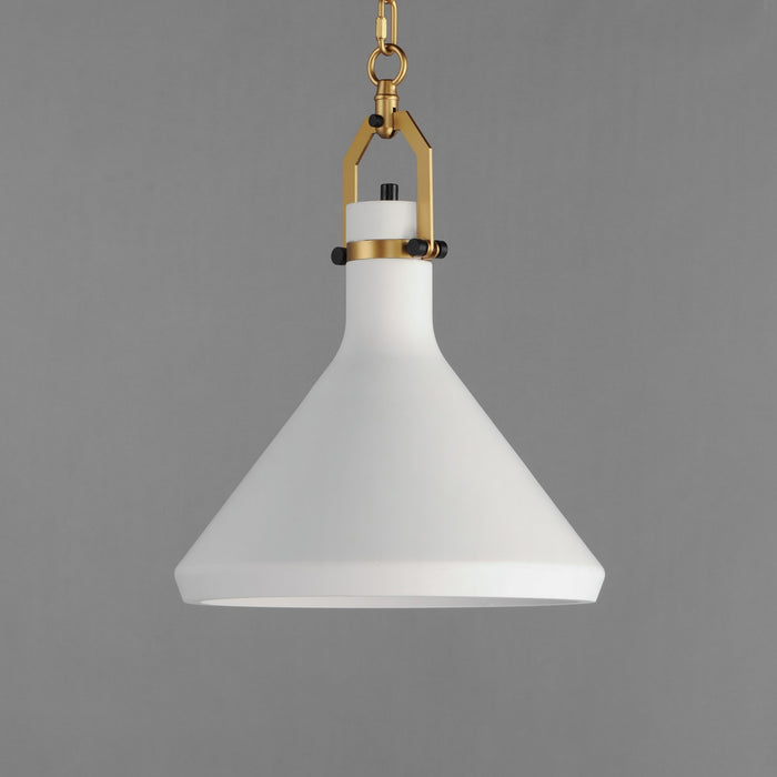 Myhouse Lighting Maxim - 12383WTSBR - One Light Pendant - Lumi - Satin Brass