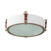 Myhouse Lighting Maxim - 16130FTWZBSD - Three Light Flush Mount - Sausalito - Weathered Zinc / Brown Suede