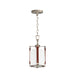 Myhouse Lighting Maxim - 16132FTWZBSD - One Light Pendant - Sausalito - Weathered Zinc / Brown Suede