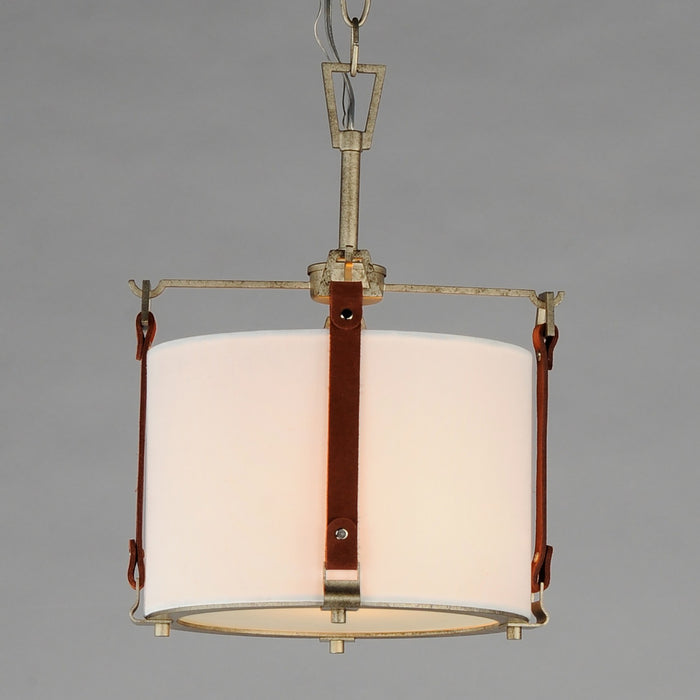 Myhouse Lighting Maxim - 16133FTWZBSD - One Light Pendant - Sausalito - Weathered Zinc / Brown Suede