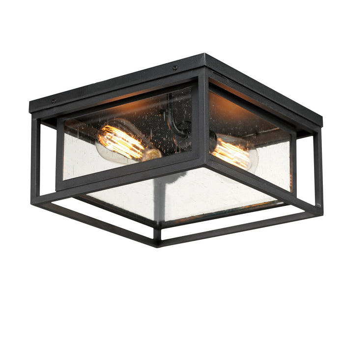 Myhouse Lighting Maxim - 3031CDBK - Two Light Outdoor Flush Mount - Cabana - Black