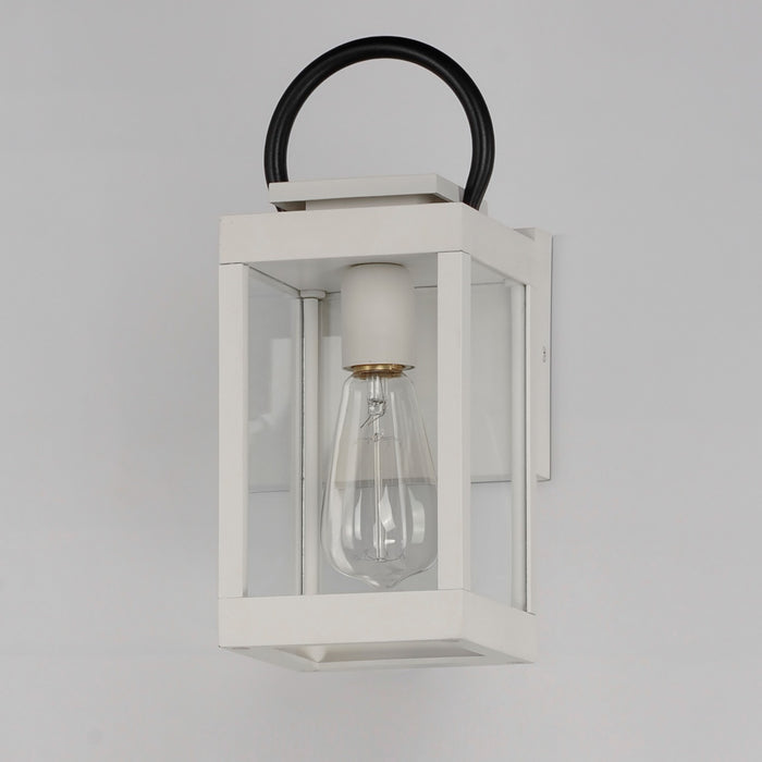 Myhouse Lighting Maxim - 40312CLWTBK - One Light Outdoor Wall Sconce - Nassau Vivex - White / Black