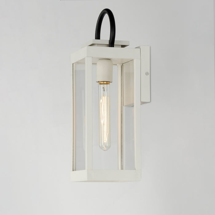 Myhouse Lighting Maxim - 40314CLWTBK - One Light Outdoor Wall Sconce - Nassau Vivex - White / Black