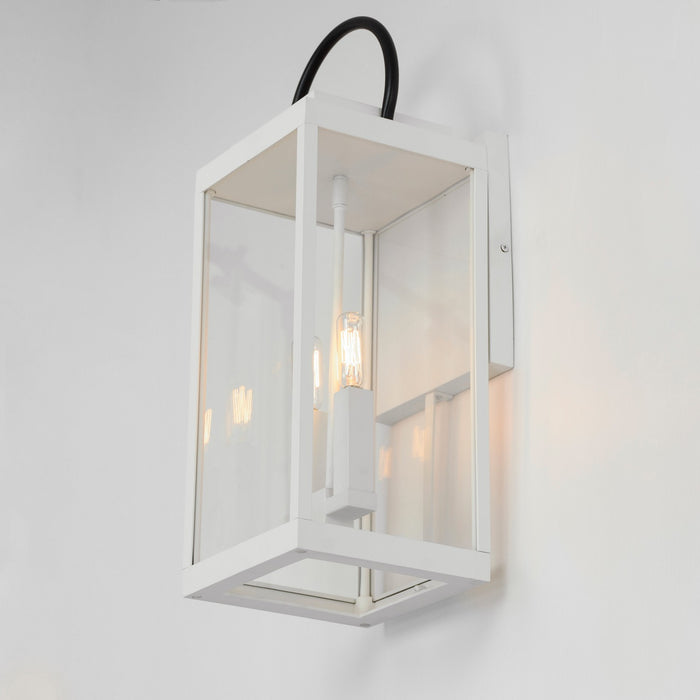 Myhouse Lighting Maxim - 40316CLWTBK - One Light Outdoor Wall Sconce - Nassau Vivex - White / Black