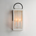 Myhouse Lighting Maxim - 40316CLWTBK - One Light Outdoor Wall Sconce - Nassau Vivex - White / Black